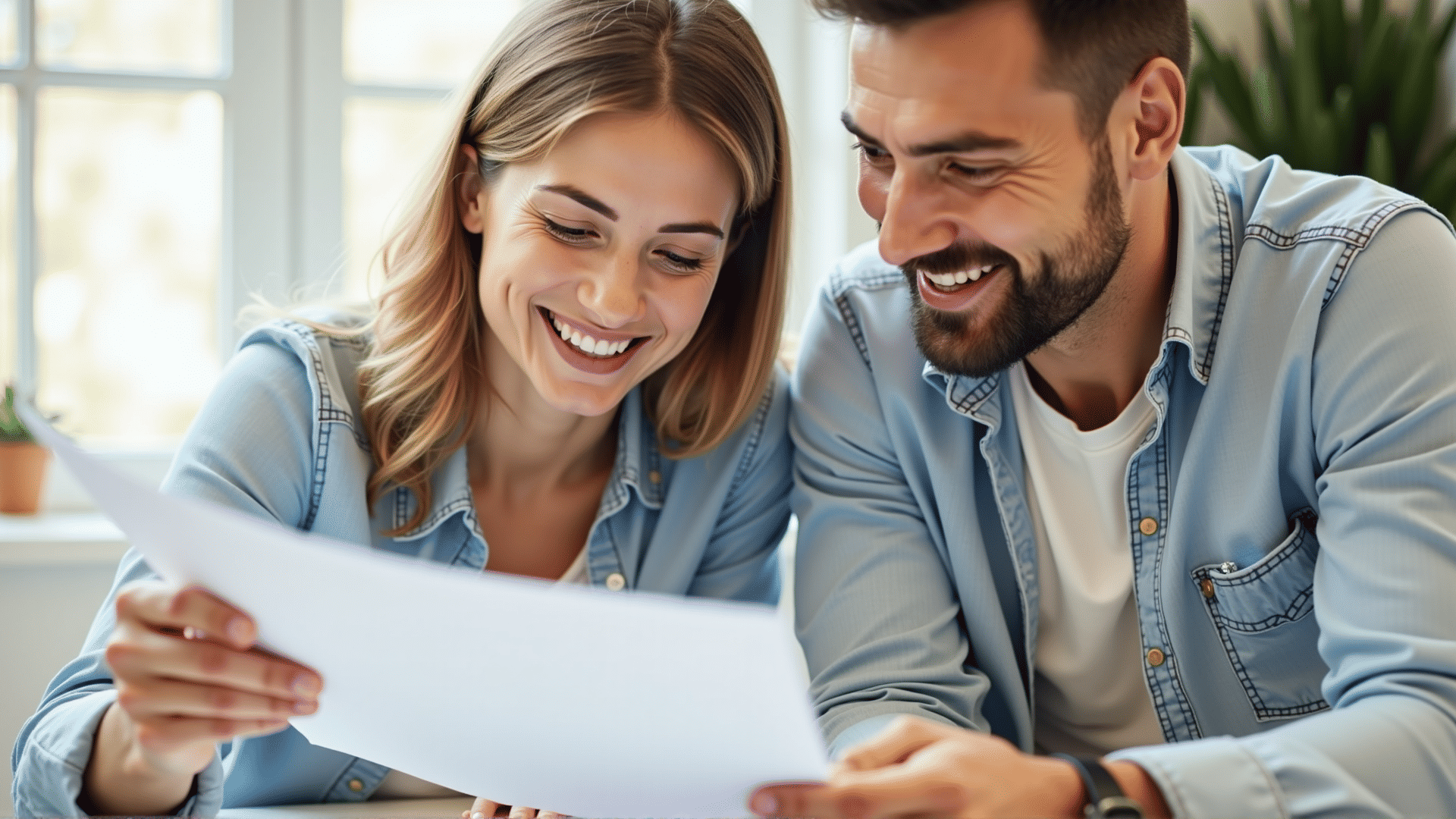 Couple examinant des documents financiers